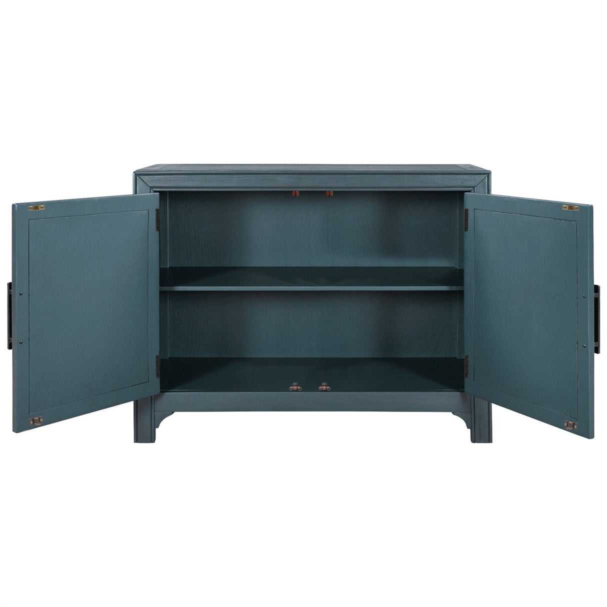 Merax 40" Modern Console Table with Herringbone Pattern Doors
