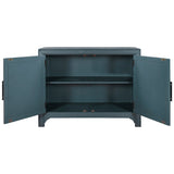 Merax 40" Modern Console Table with Herringbone Pattern Doors
