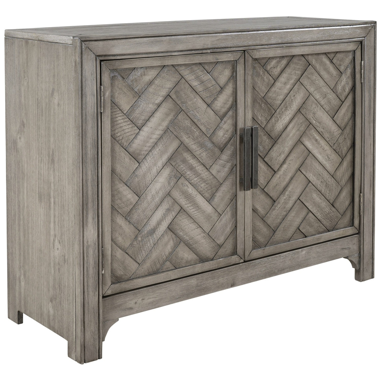 Merax 40" Modern Console Table with Herringbone Pattern Doors