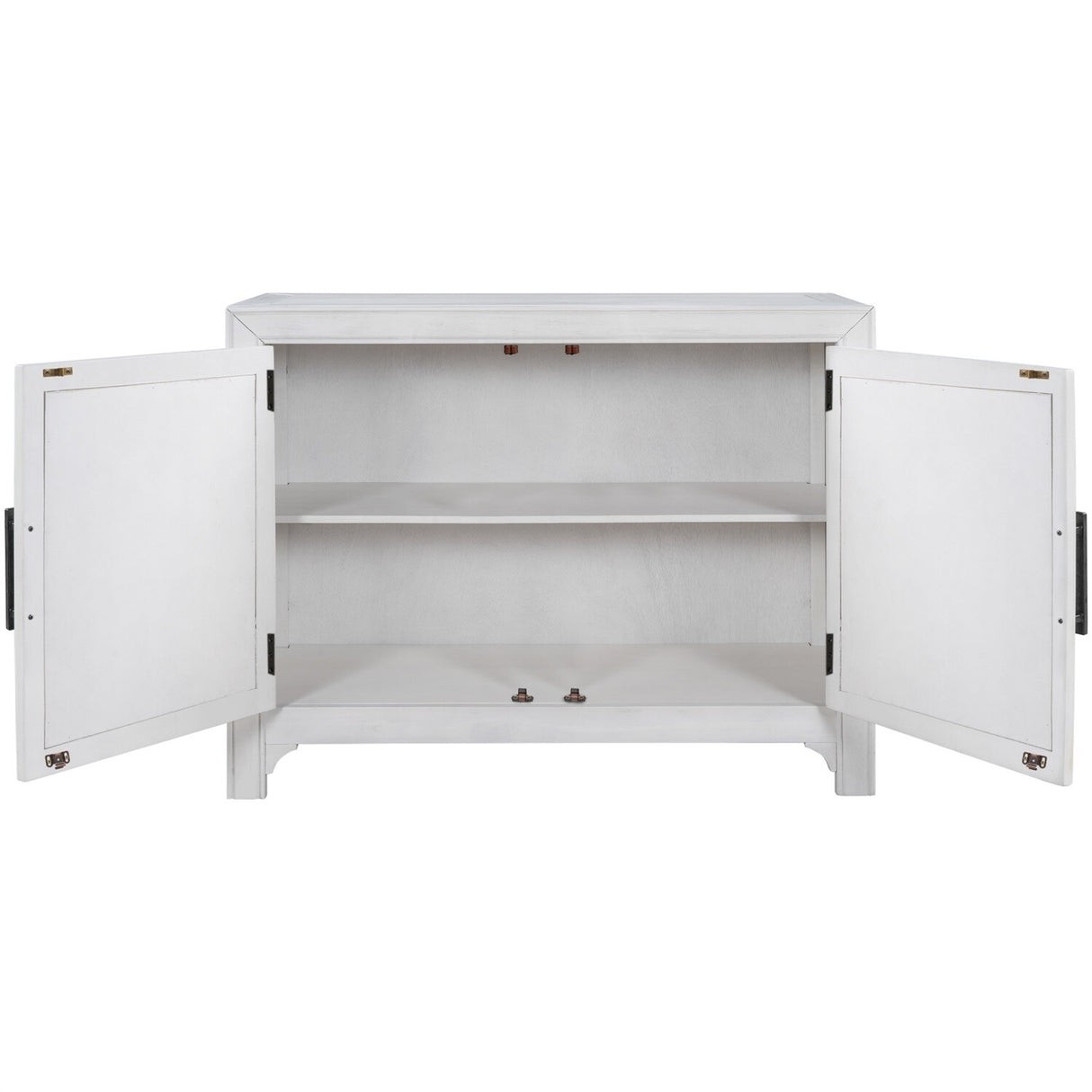 Merax 40" Modern Console Table with Herringbone Pattern Doors