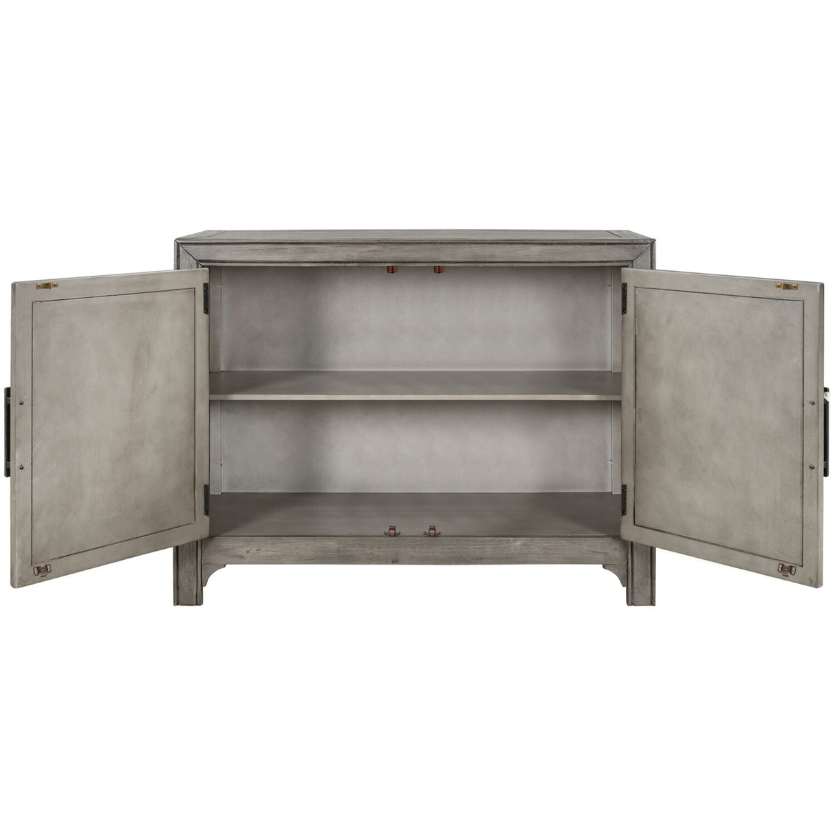 Merax 40" Modern Console Table with Herringbone Pattern Doors
