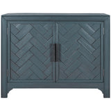 Merax 40" Modern Console Table with Herringbone Pattern Doors