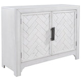Merax 40" Modern Console Table with Herringbone Pattern Doors