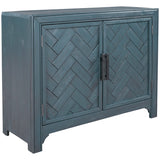 Merax 40" Modern Console Table with Herringbone Pattern Doors