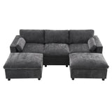 Merax 5 Seat U Shaped Sleeper Couch Set