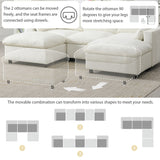 Merax 5 Seat U Shaped Sleeper Couch Set