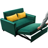 Merax 55" Modern Velvet Sofa with Pull-Out Bed for Small Spaces