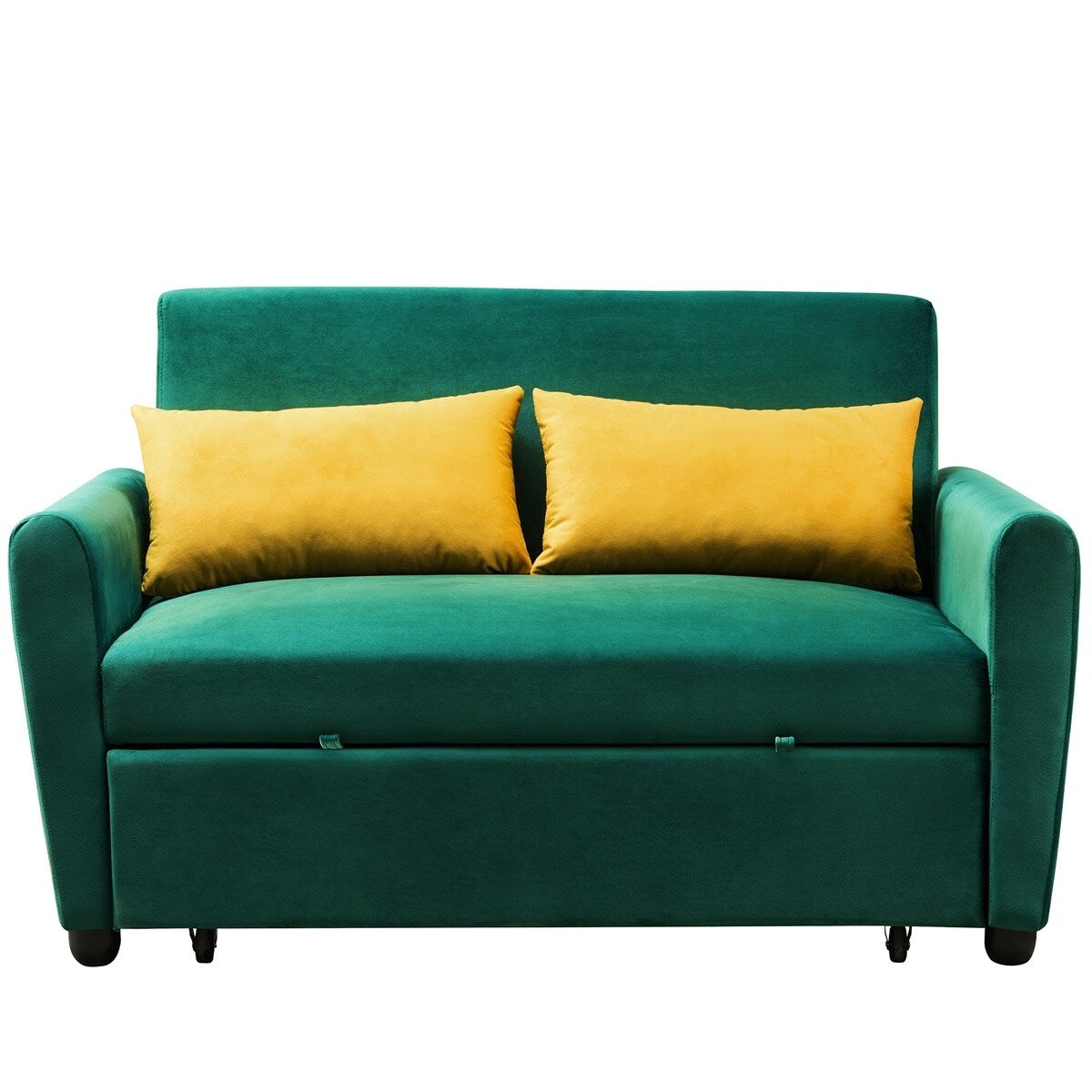 Merax 55" Modern Velvet Sofa with Pull-Out Bed for Small Spaces