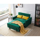 Merax 55" Modern Velvet Sofa with Pull-Out Bed for Small Spaces