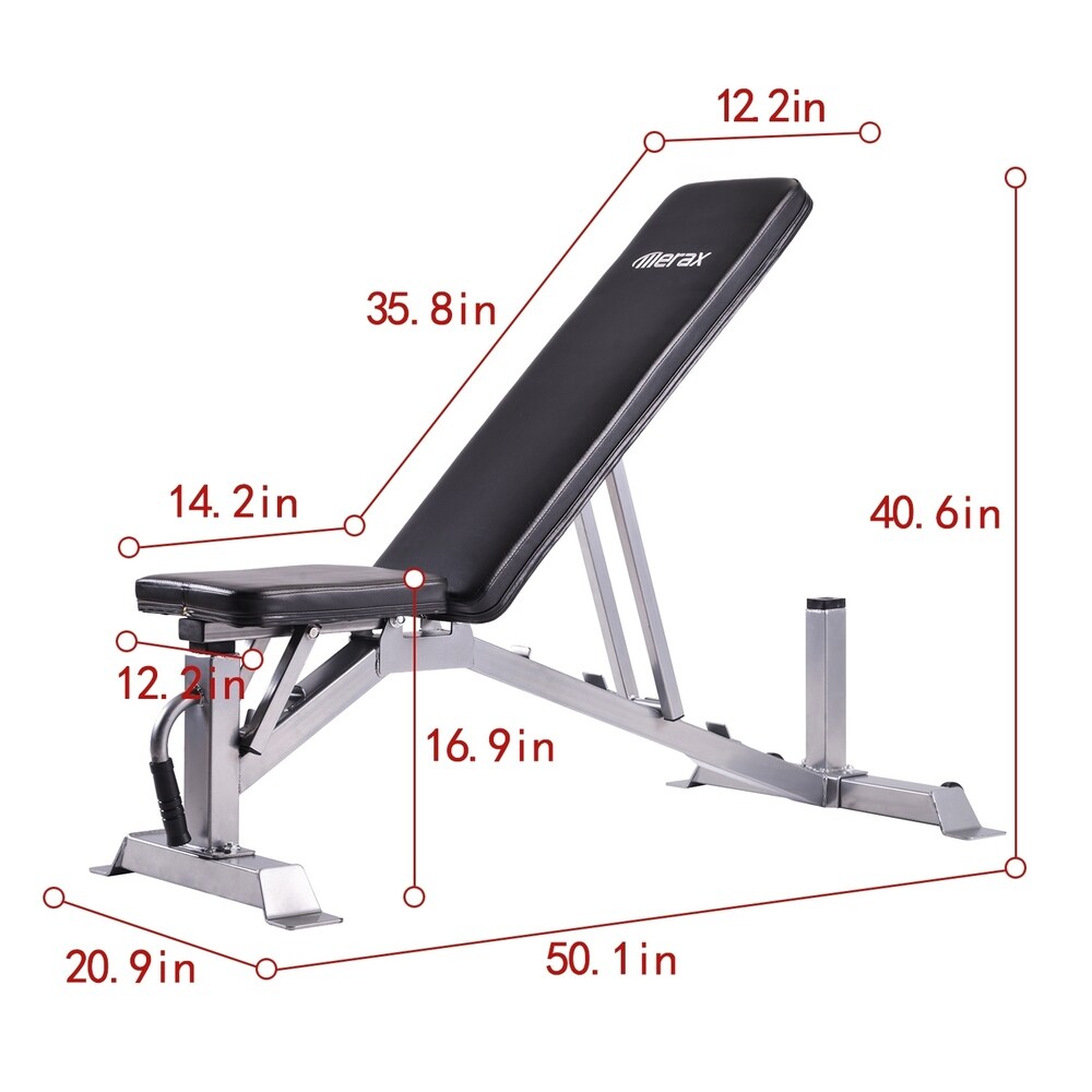 Merax Adjustable Weight Bench, 5 Position Incline Utility Bench Gym Bench