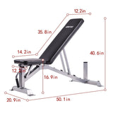 Merax Adjustable Weight Bench, 5 Position Incline Utility Bench Gym Bench