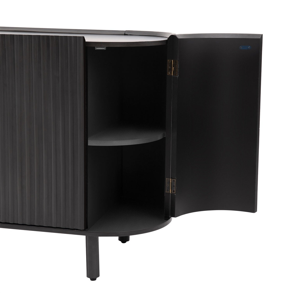Merax Curved Design Light Luxury Sideboard with Adjustable Shelves