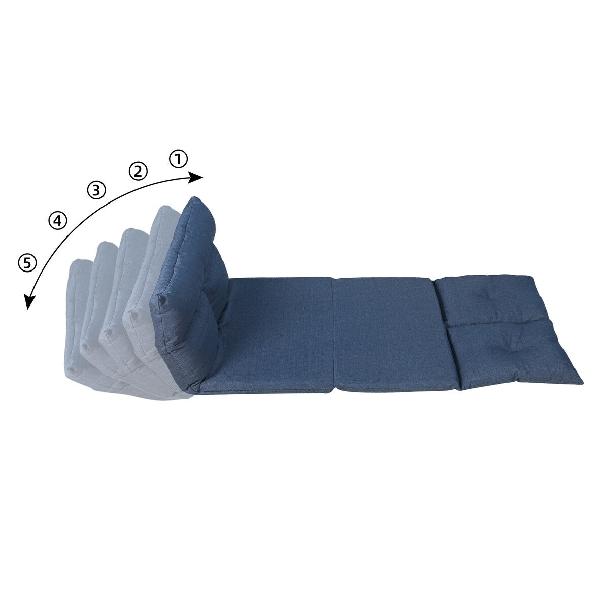 Merax Fabric Folding Chaise Lounge Sofa Chair Floor Couch
