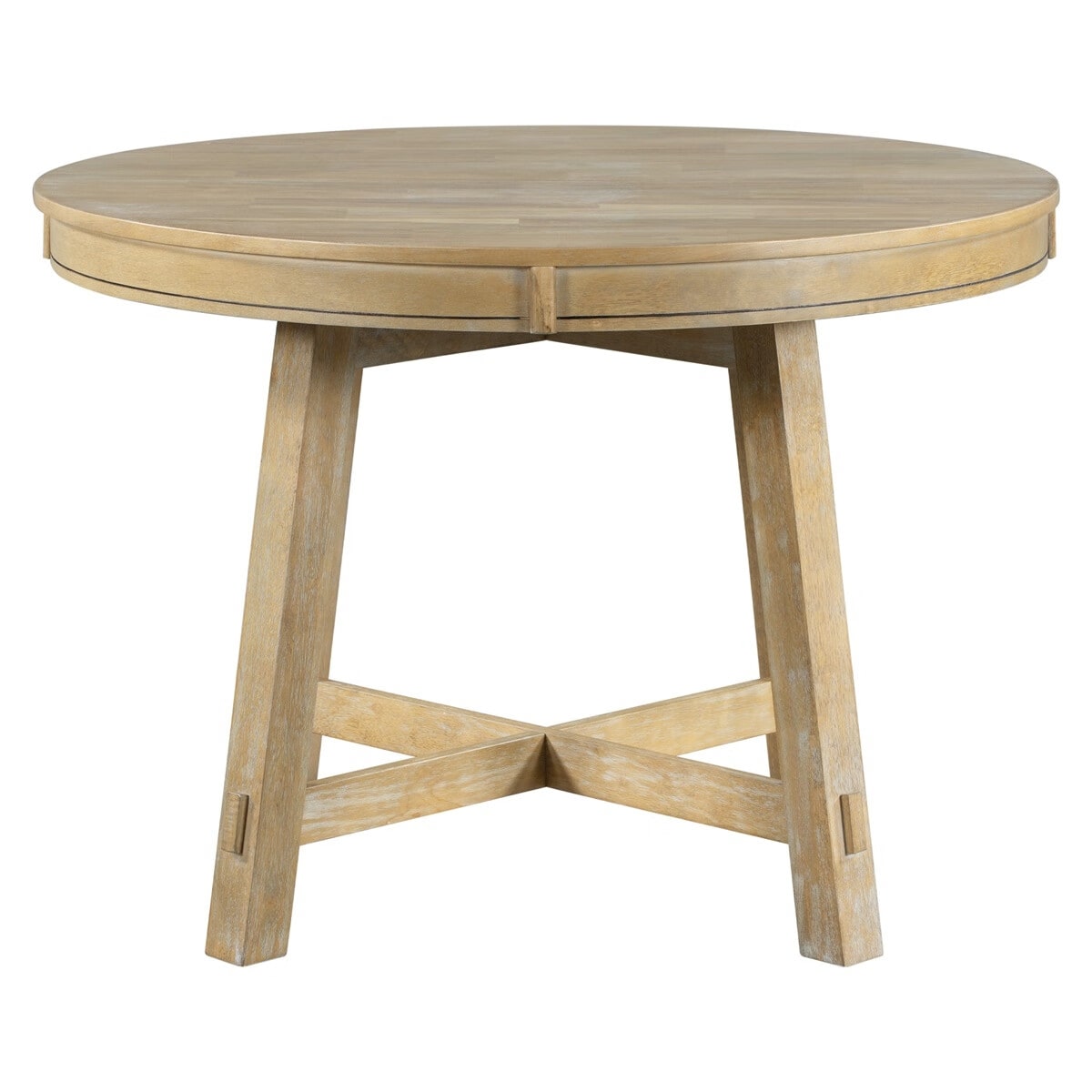 Merax Farmhouse Round Extendable Dining Table