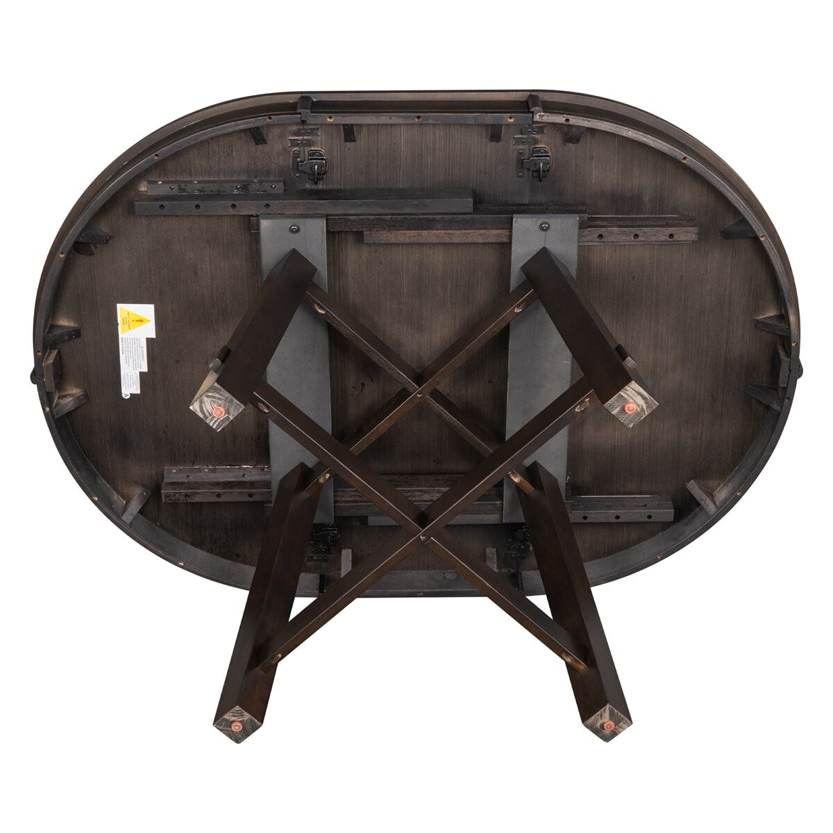 Merax Farmhouse Round Extendable Dining Table