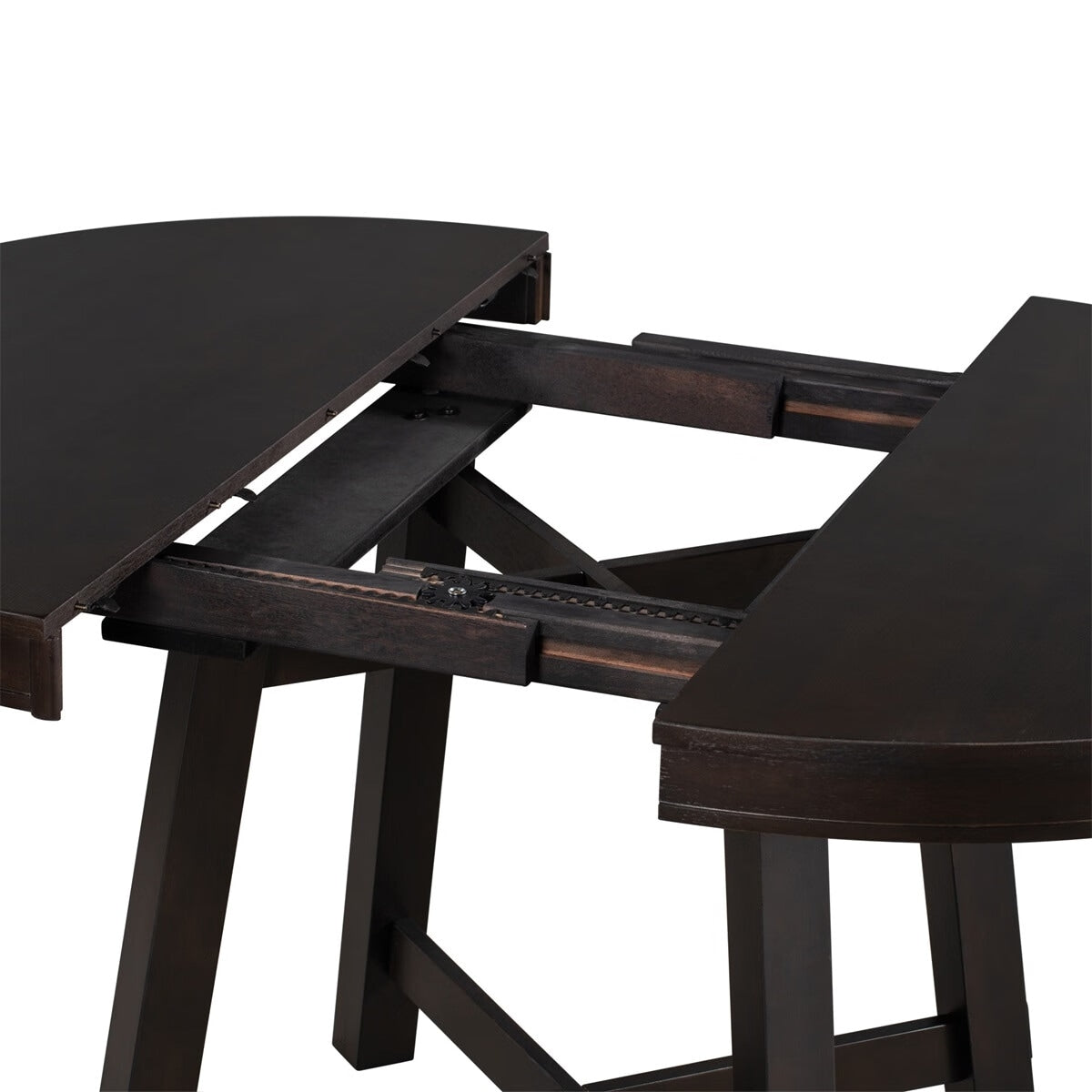 Merax Farmhouse Round Extendable Dining Table