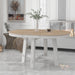 Merax Farmhouse Round Extendable Dining Table
