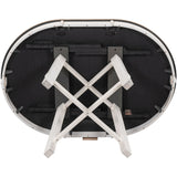 Merax Farmhouse Round Extendable Dining Table