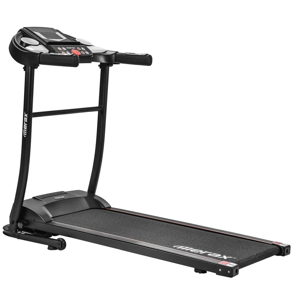 Merax Folding Electric Treadmill Motorized Running Machine Easy Assembly, 12 Programs with Transporation Wheels