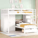 Merax Full Over Twin Bunk Bed with Wardrobe, Drawers
