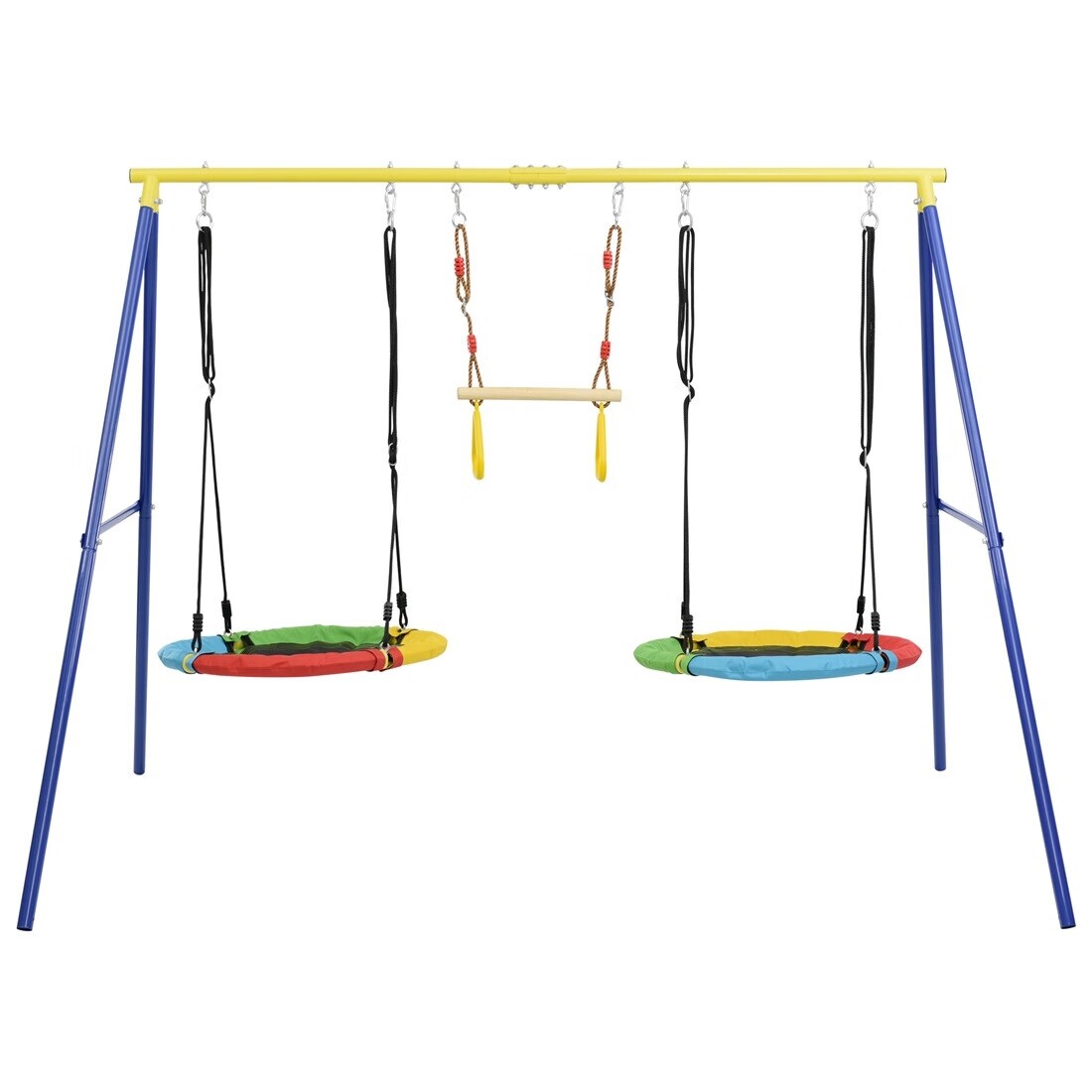 Merax Outdoor Toddler Saucer Swing Set - Blue