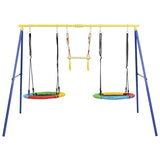 Merax Outdoor Toddler Saucer Swing Set - Blue