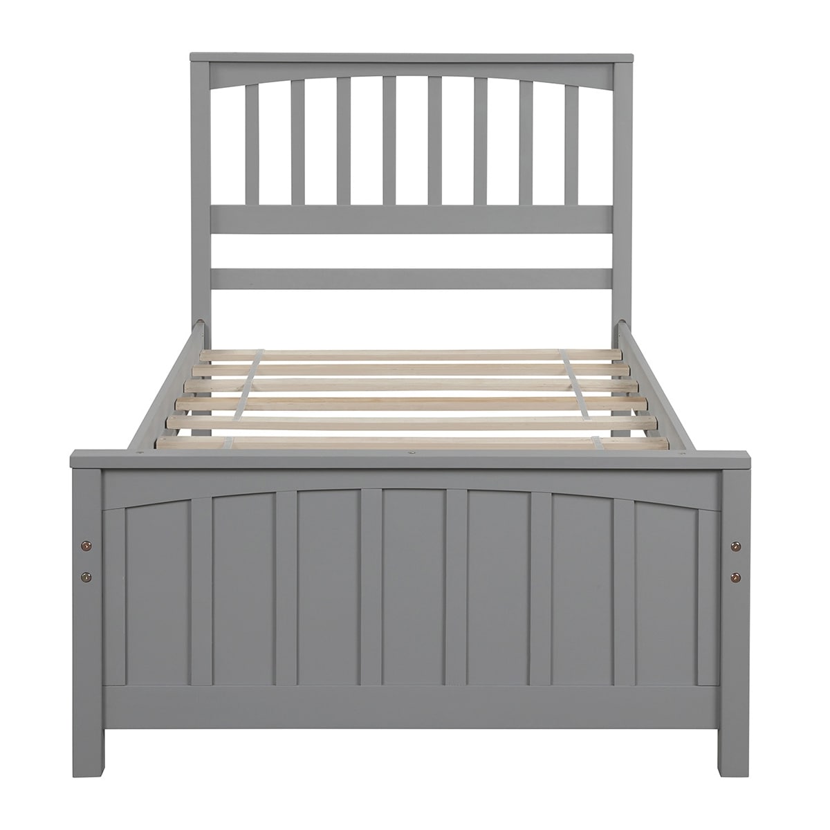 Merax Platform Twin Bed Frame Wood with Headboard and Footboard