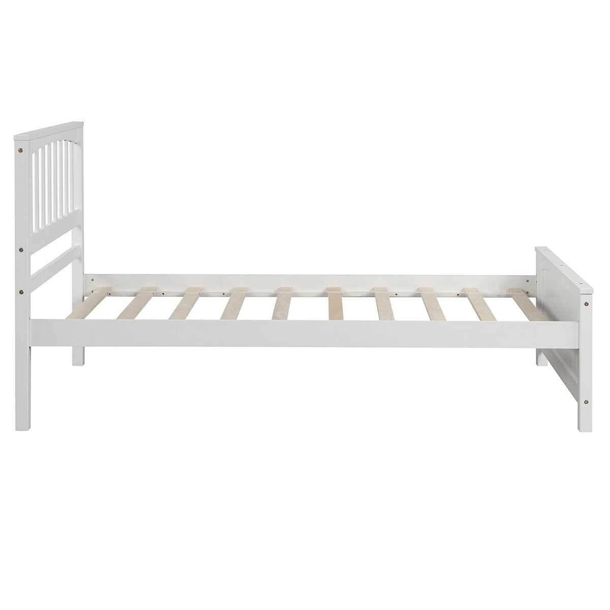 Merax Platform Twin Bed Frame Wood with Headboard and Footboard