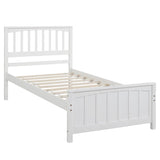 Merax Platform Twin Bed Frame Wood with Headboard and Footboard