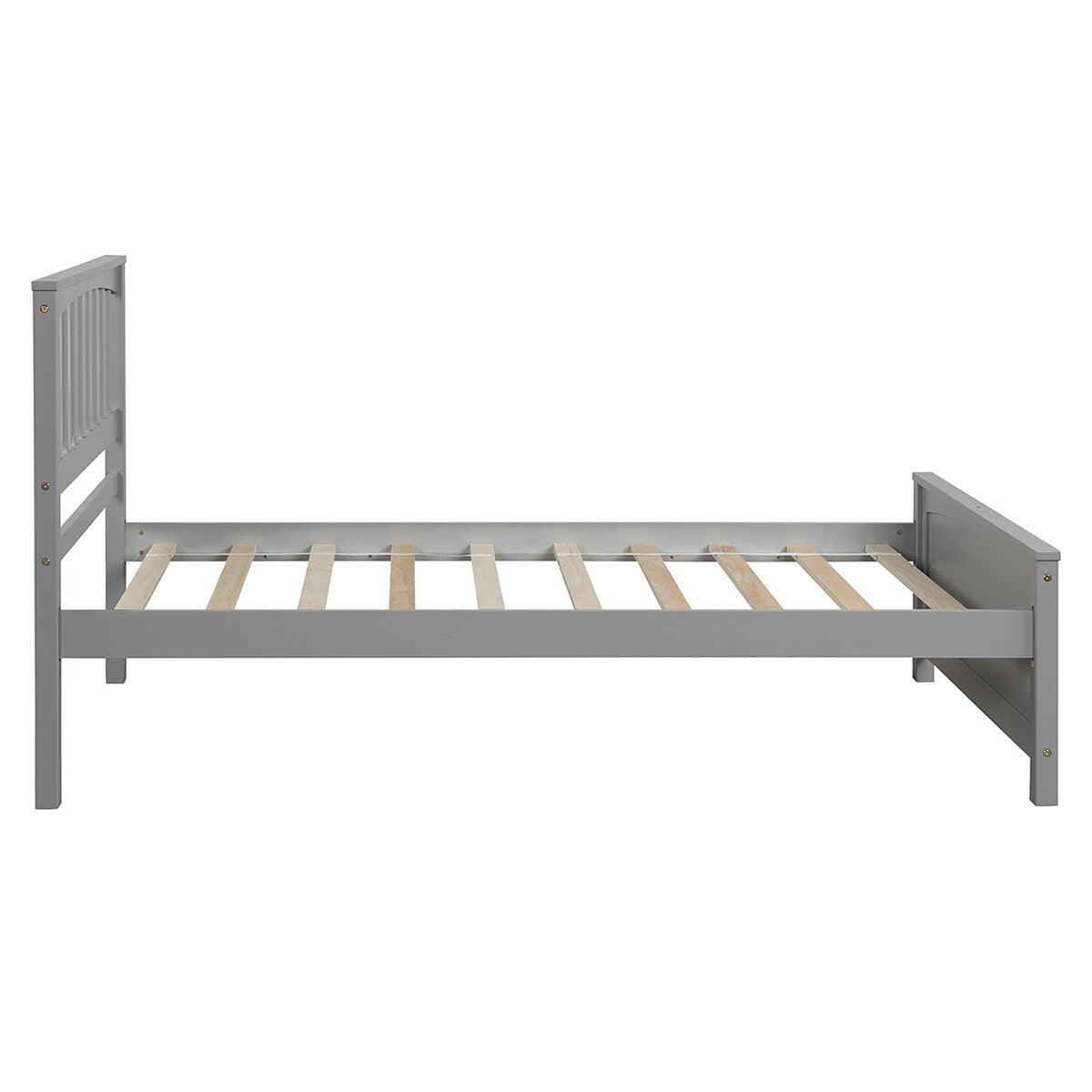 Merax Platform Twin Bed Frame Wood with Headboard and Footboard