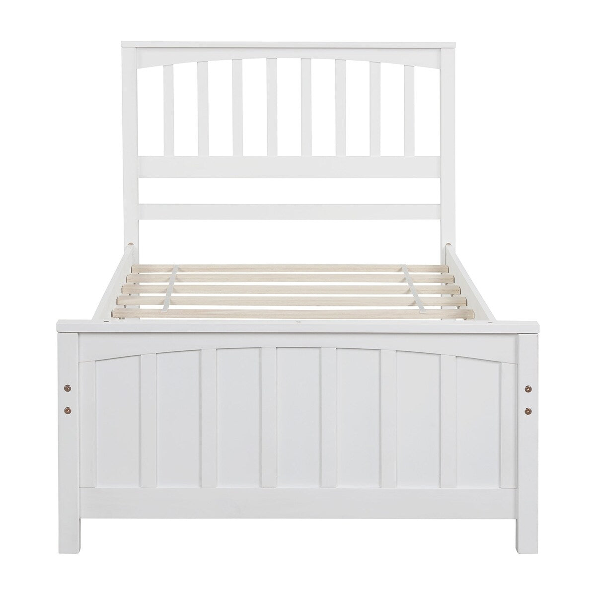 Merax Platform Twin Bed Frame Wood with Headboard and Footboard
