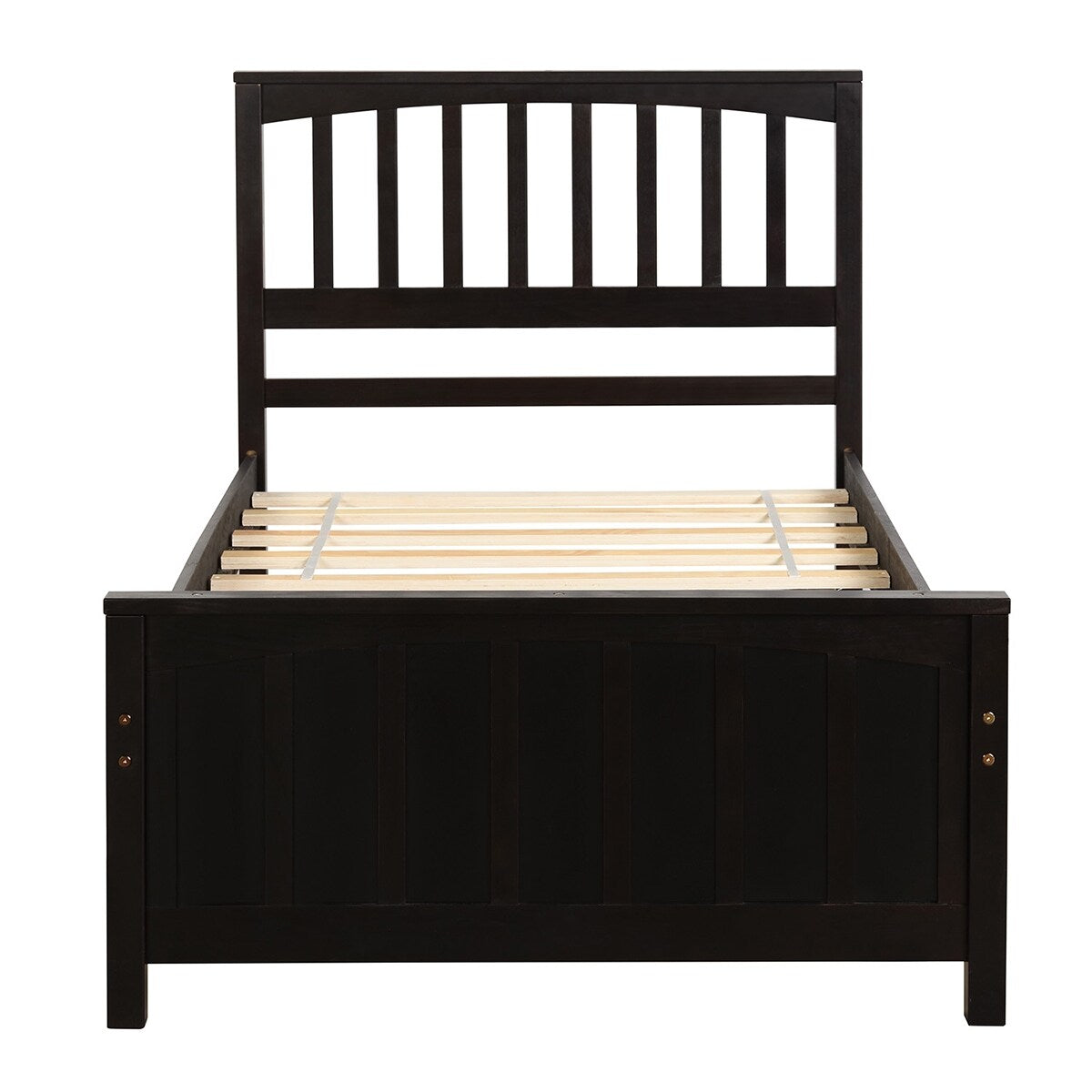 Merax Platform Twin Bed Frame Wood with Headboard and Footboard