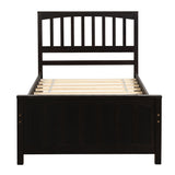 Merax Platform Twin Bed Frame Wood with Headboard and Footboard