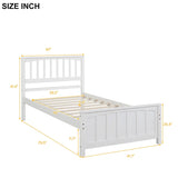 Merax Platform Twin Bed Frame Wood with Headboard and Footboard