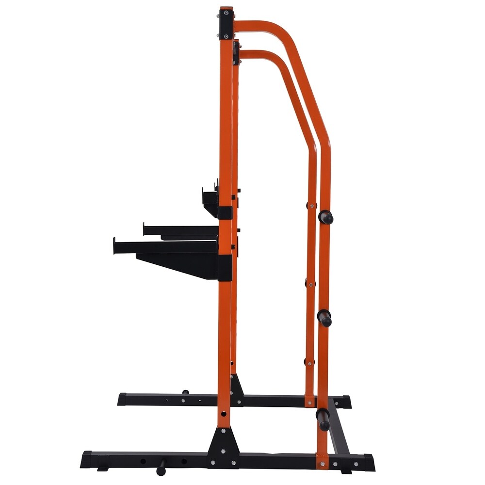 Merax Power Rack Power Cage Home Gym Equipment Exercise Stand Olympic Squat Rack with Safety Bar and Plate Holder