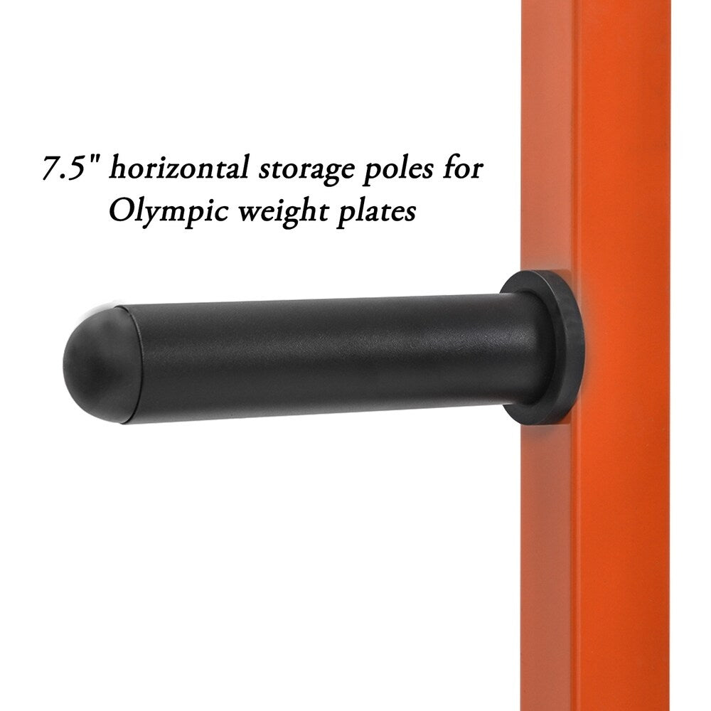 Merax Power Rack Power Cage Home Gym Equipment Exercise Stand Olympic Squat Rack with Safety Bar and Plate Holder