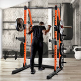 Merax Power Rack Power Cage Home Gym Equipment Exercise Stand Olympic Squat Rack with Safety Bar and Plate Holder