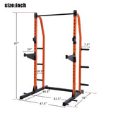 Merax Power Rack Power Cage Home Gym Equipment Exercise Stand Olympic Squat Rack with Safety Bar and Plate Holder