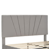 Merax Queen Velvet Upholstered Platform Bed Storage Bed with a Big Drawer