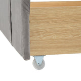 Merax Queen Velvet Upholstered Platform Bed Storage Bed with a Big Drawer