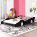 Merax Race Car-Shaped Platform Bed with Wheels