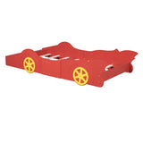 Merax Race Car-Shaped Platform Bed with Wheels