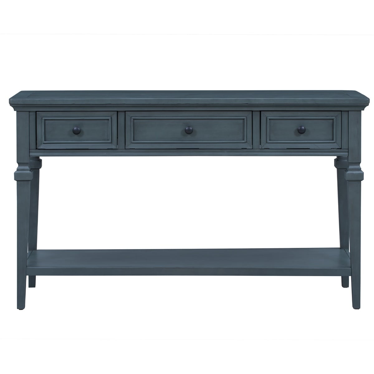Merax Retro Style Console Table with Three Top Drawers and Bottom Shelf
