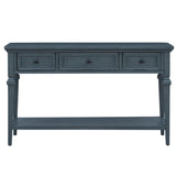Merax Retro Style Console Table with Three Top Drawers and Bottom Shelf