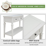 Merax Retro Style Console Table with Three Top Drawers and Bottom Shelf