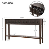 Merax Rustic 4-drawers Long Entryway Console Table
