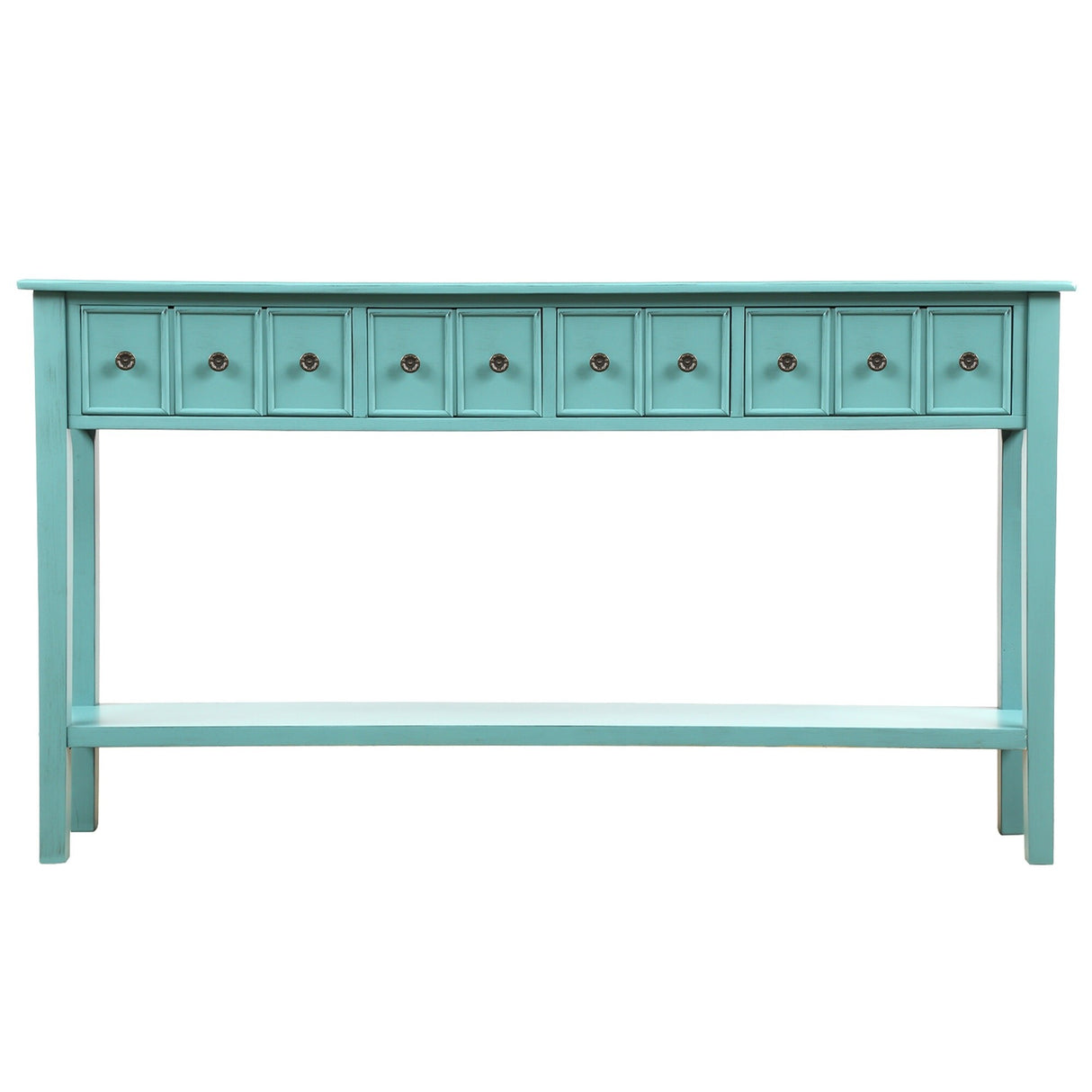 Merax Rustic 4-drawers Long Entryway Console Table