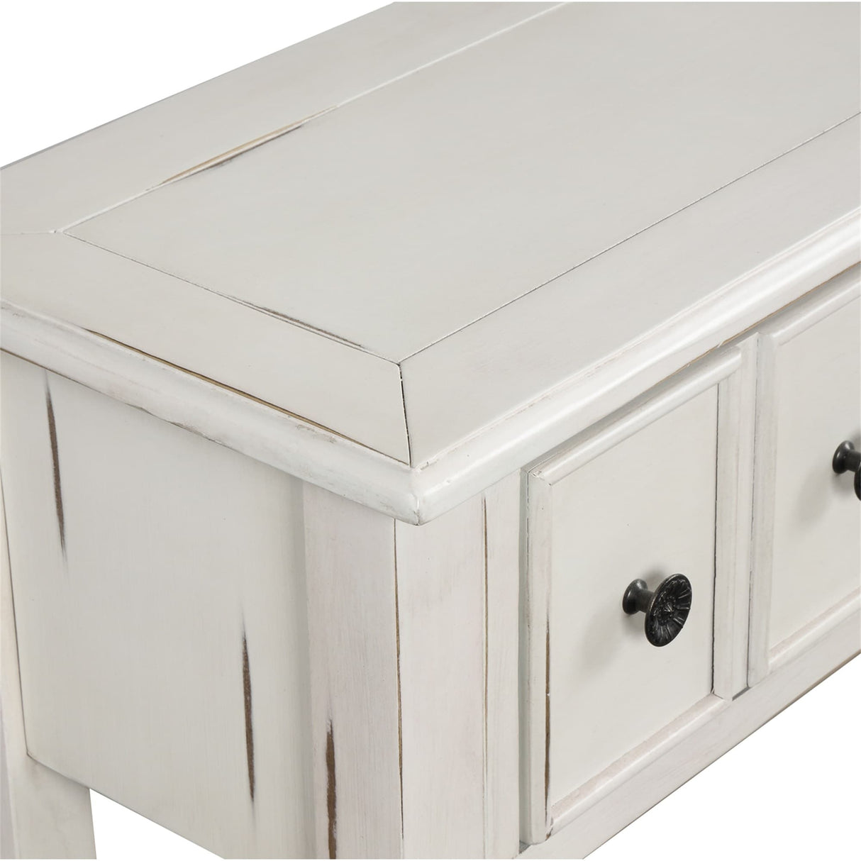 Merax Rustic 4-drawers Long Entryway Console Table