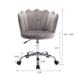 Merax Swivel Velvet Shell Chair for Living Room