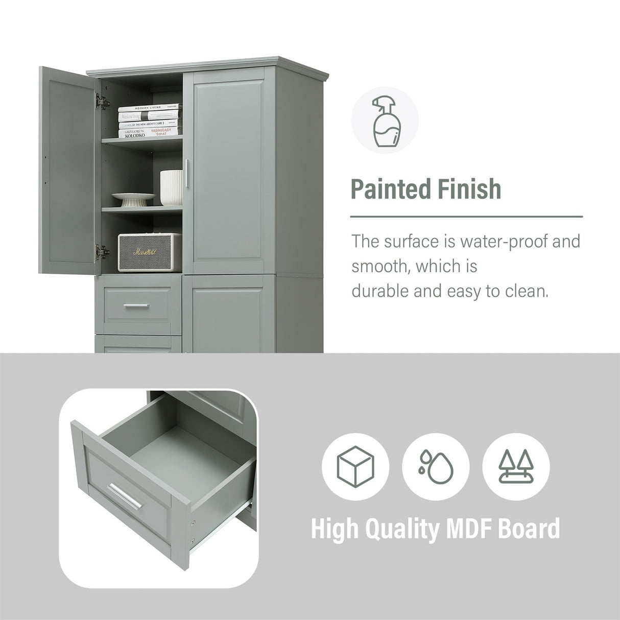 Merax Tall and Wide Storage Cabinet with Doors